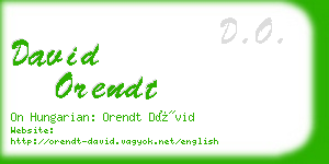 david orendt business card